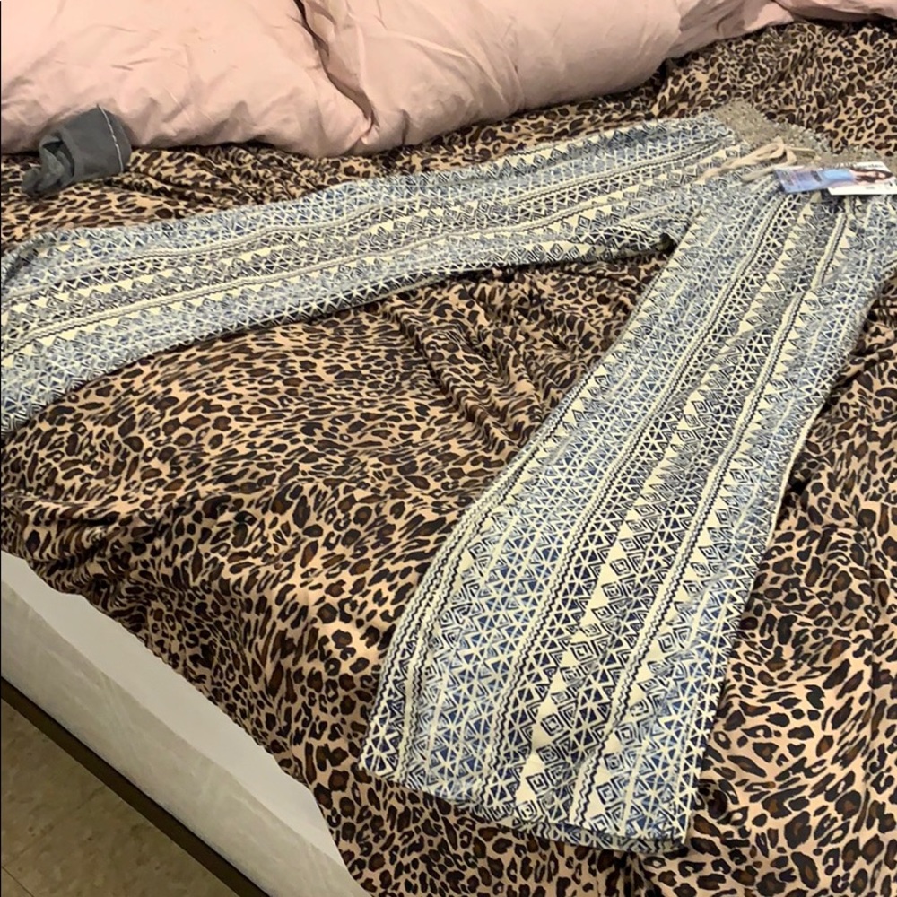 NWT bohemian style flare pants